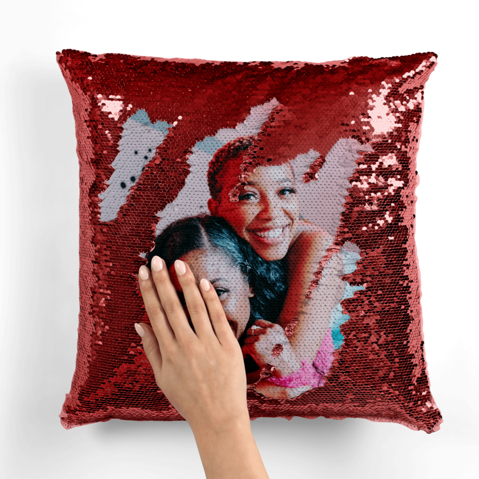 Printed sequin pillow best sale